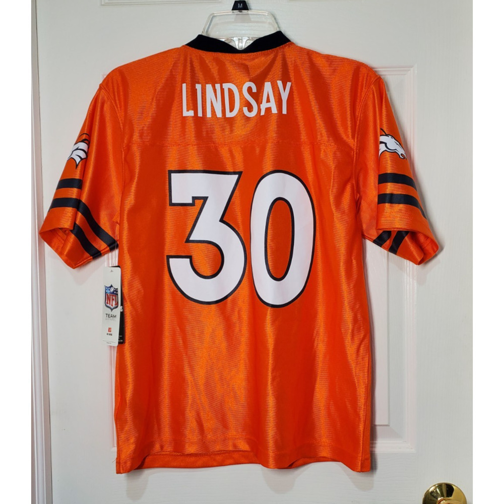 Denver Broncos - Lindsay #30 Jersey Youth XL Blue and Orange NFL Jersey - Picture 2 of 13